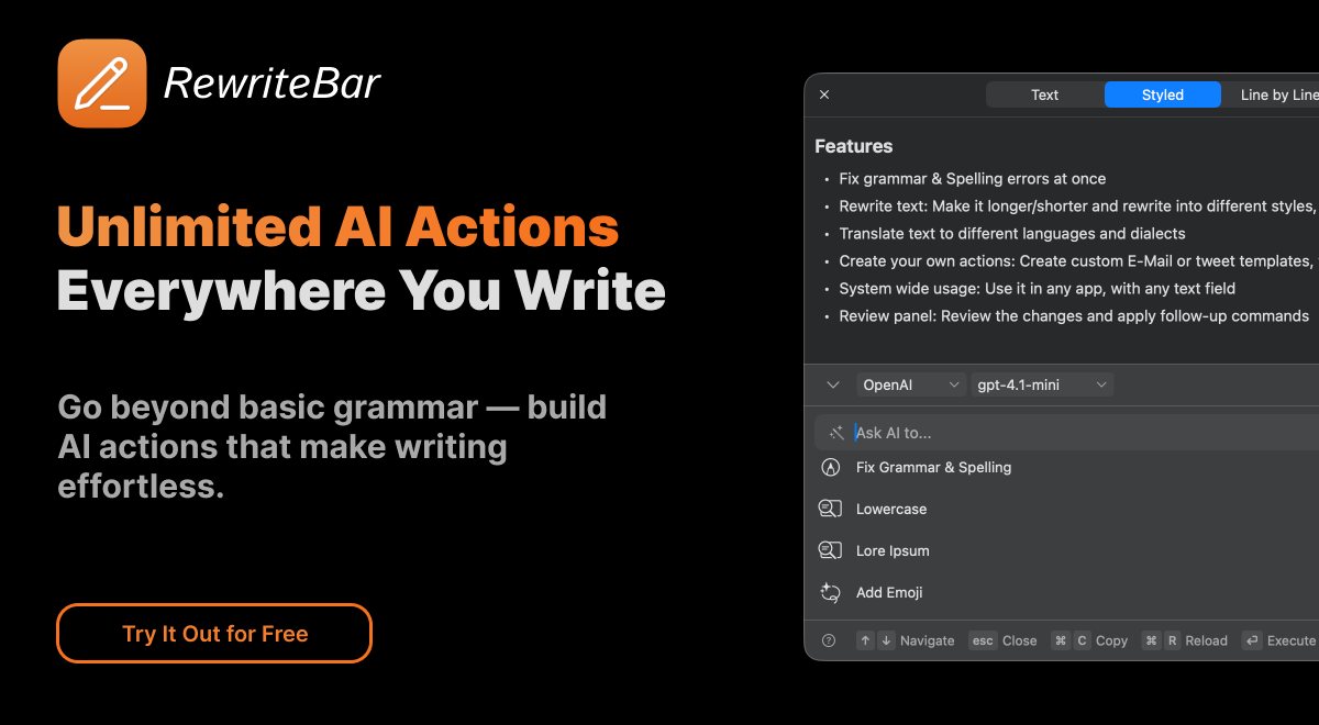 RewriteBar界面截图