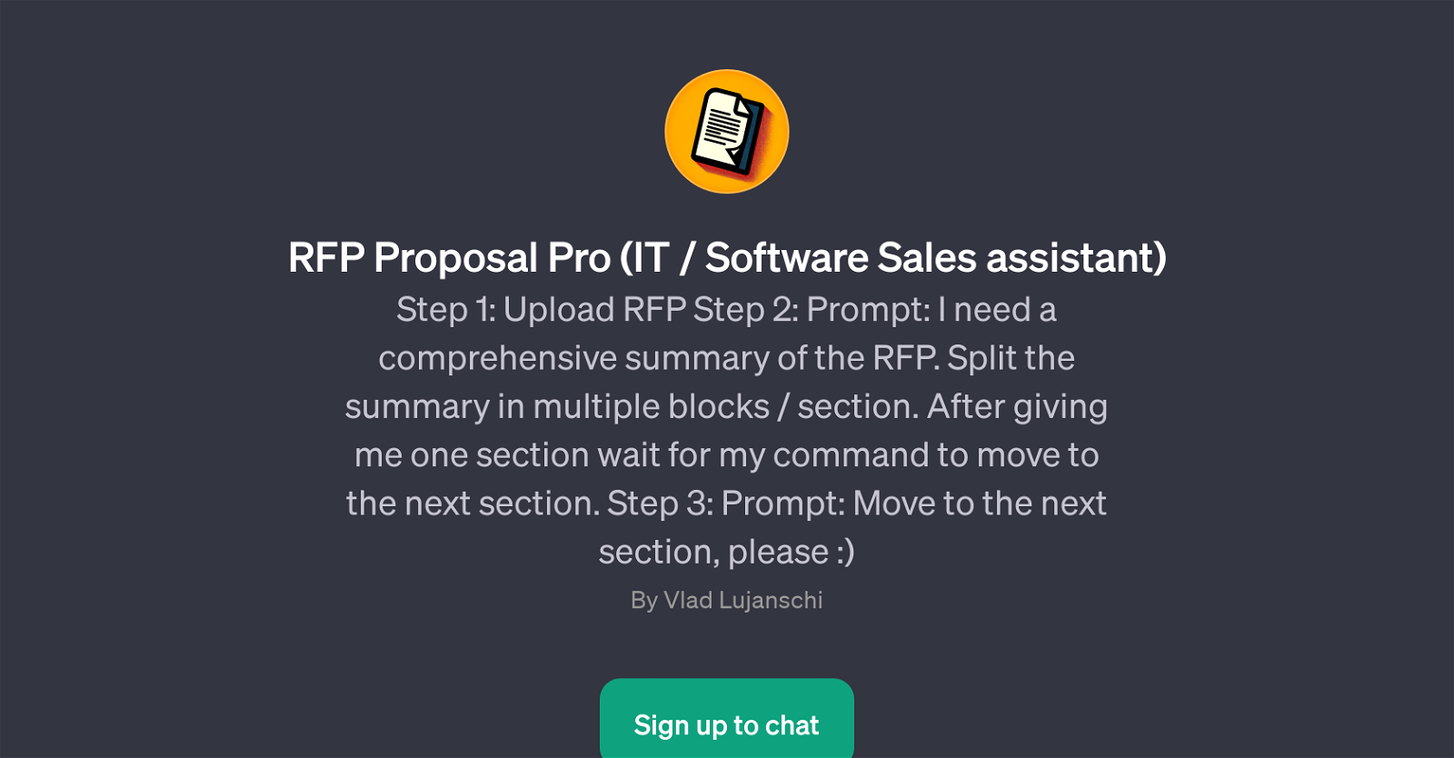 RFP Proposal Pro (IT / Software Sales assistant) website
