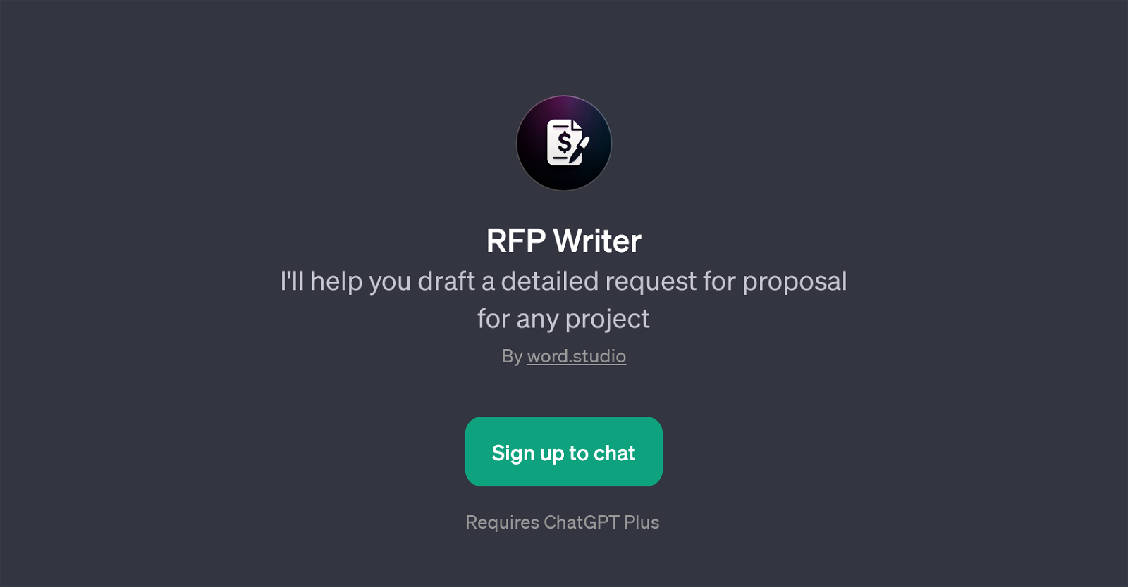 RFP Writer website