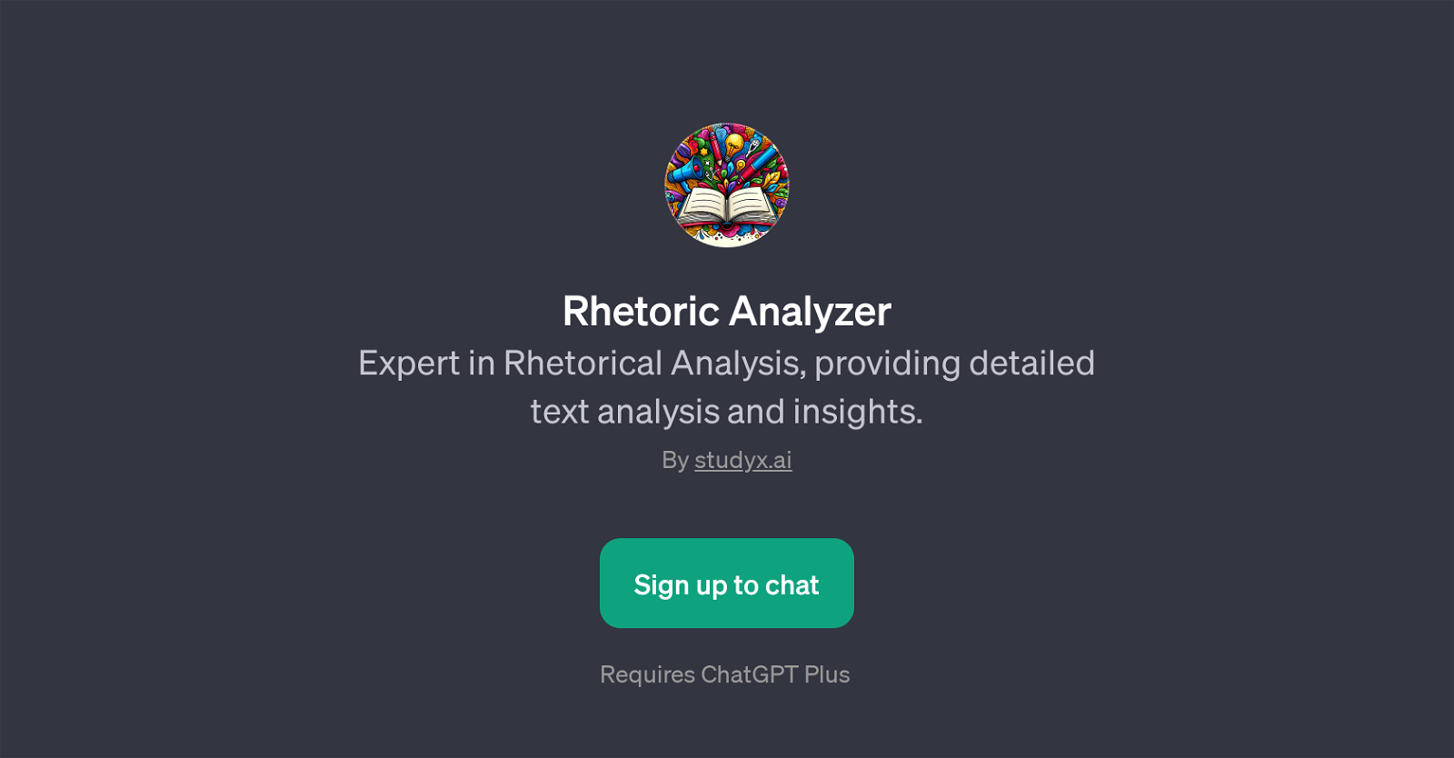 Rhetoric Analyzer website