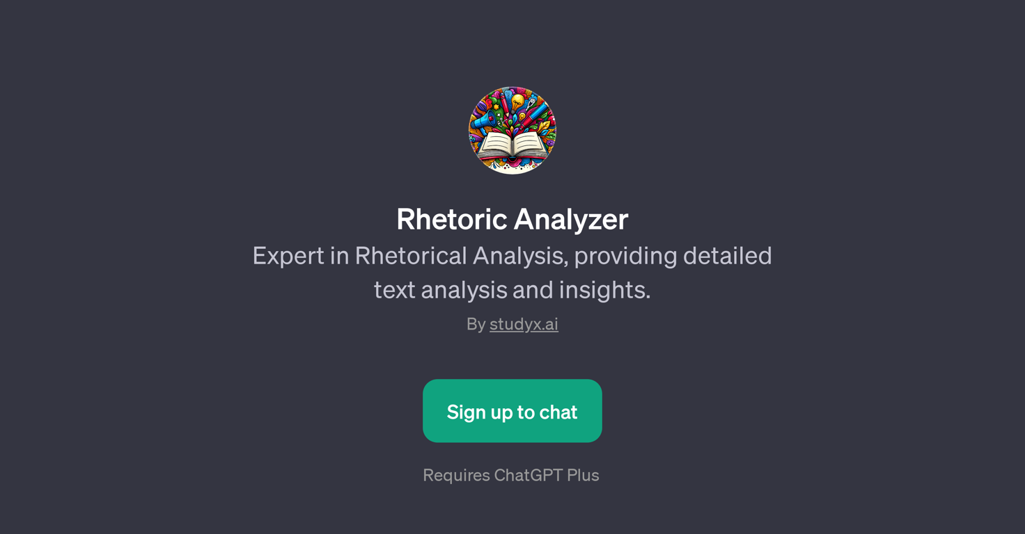 Rhetoric Analyzer website