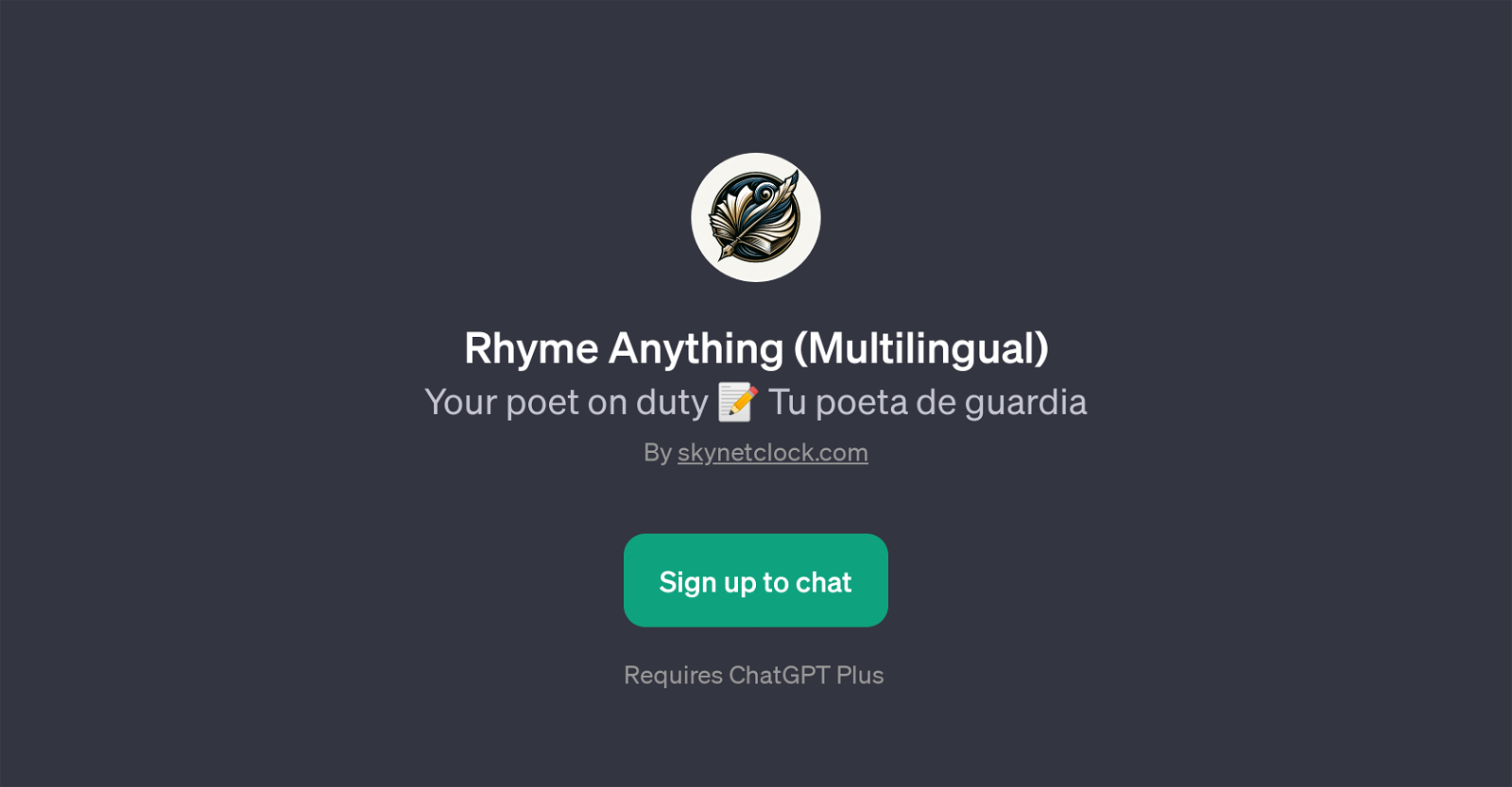 Rhyme Anything (Multilingual) website