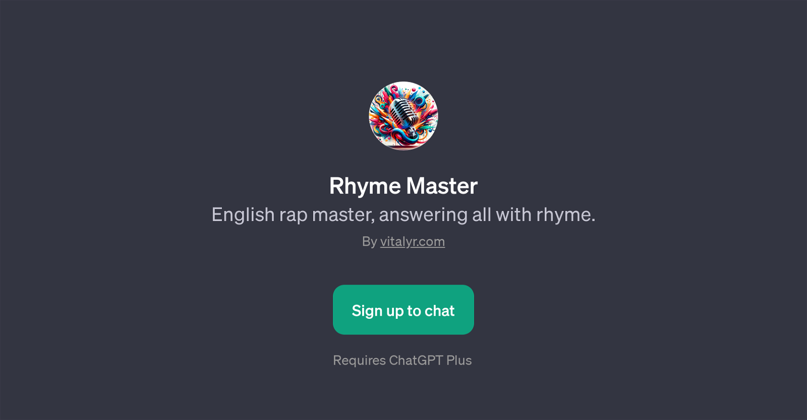 Rhyme Master website