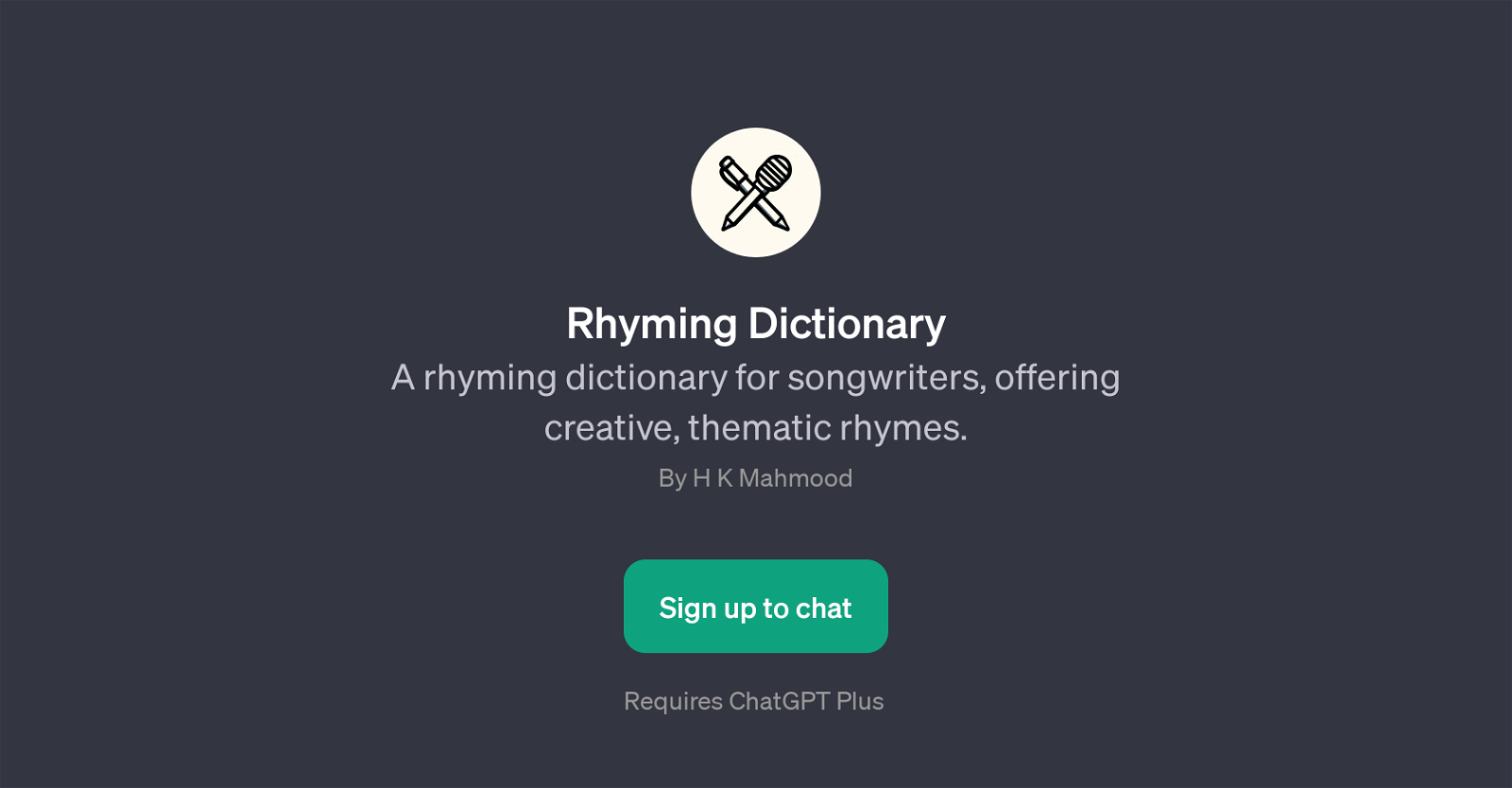 Rhyming Dictionary website