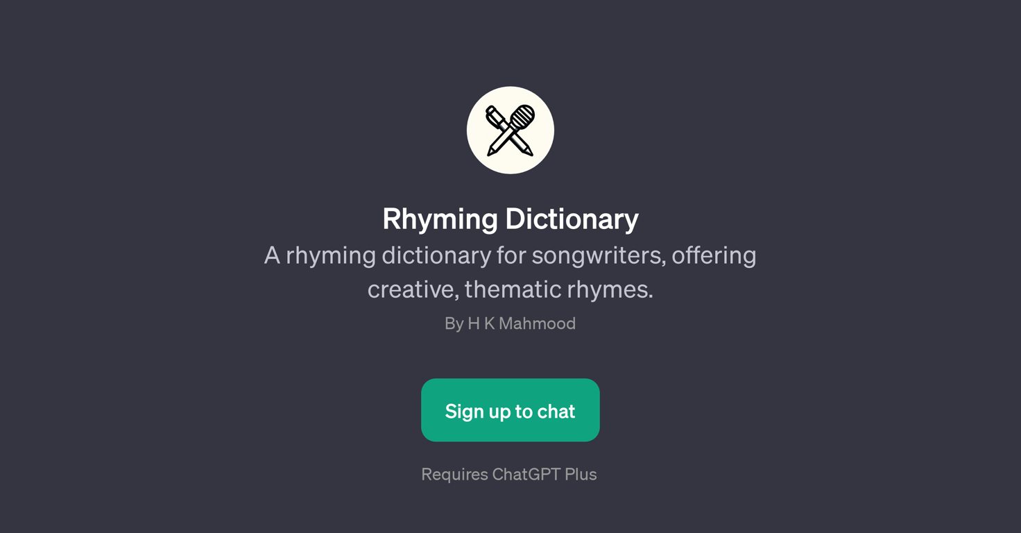 Rhyming Dictionary website