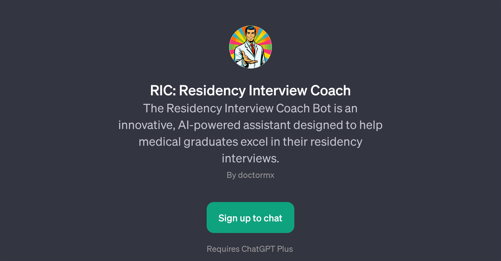 RIC: Residency Interview Coach website