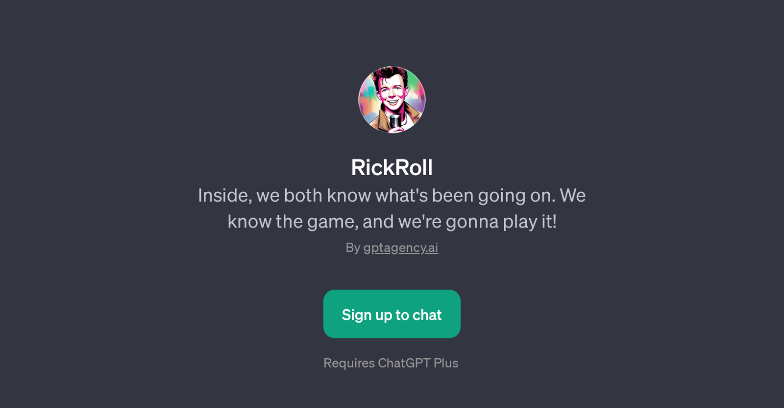 RickRoll website