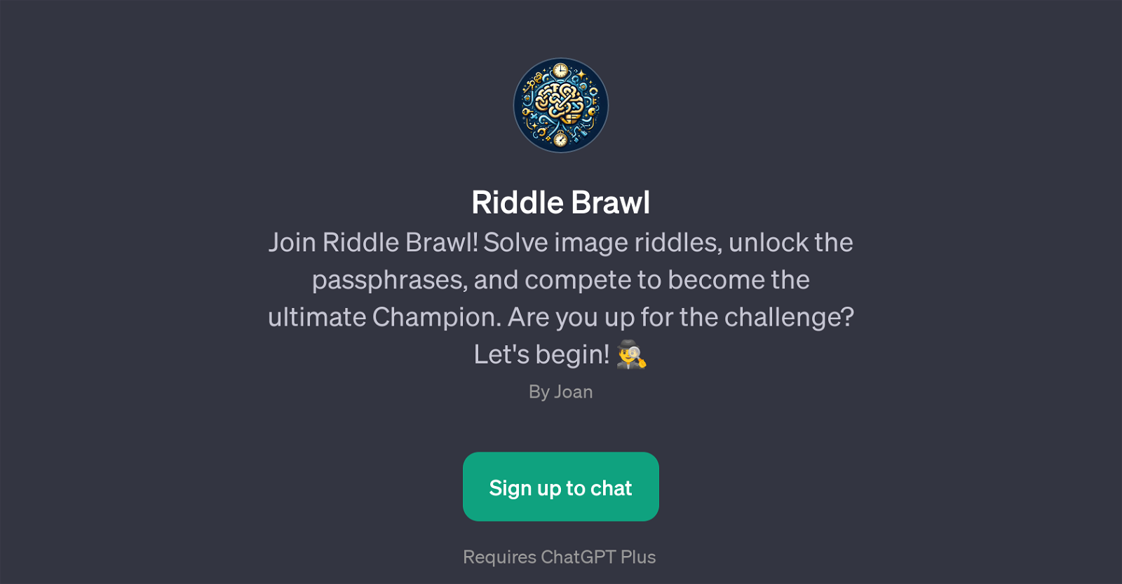 Riddle Brawl website