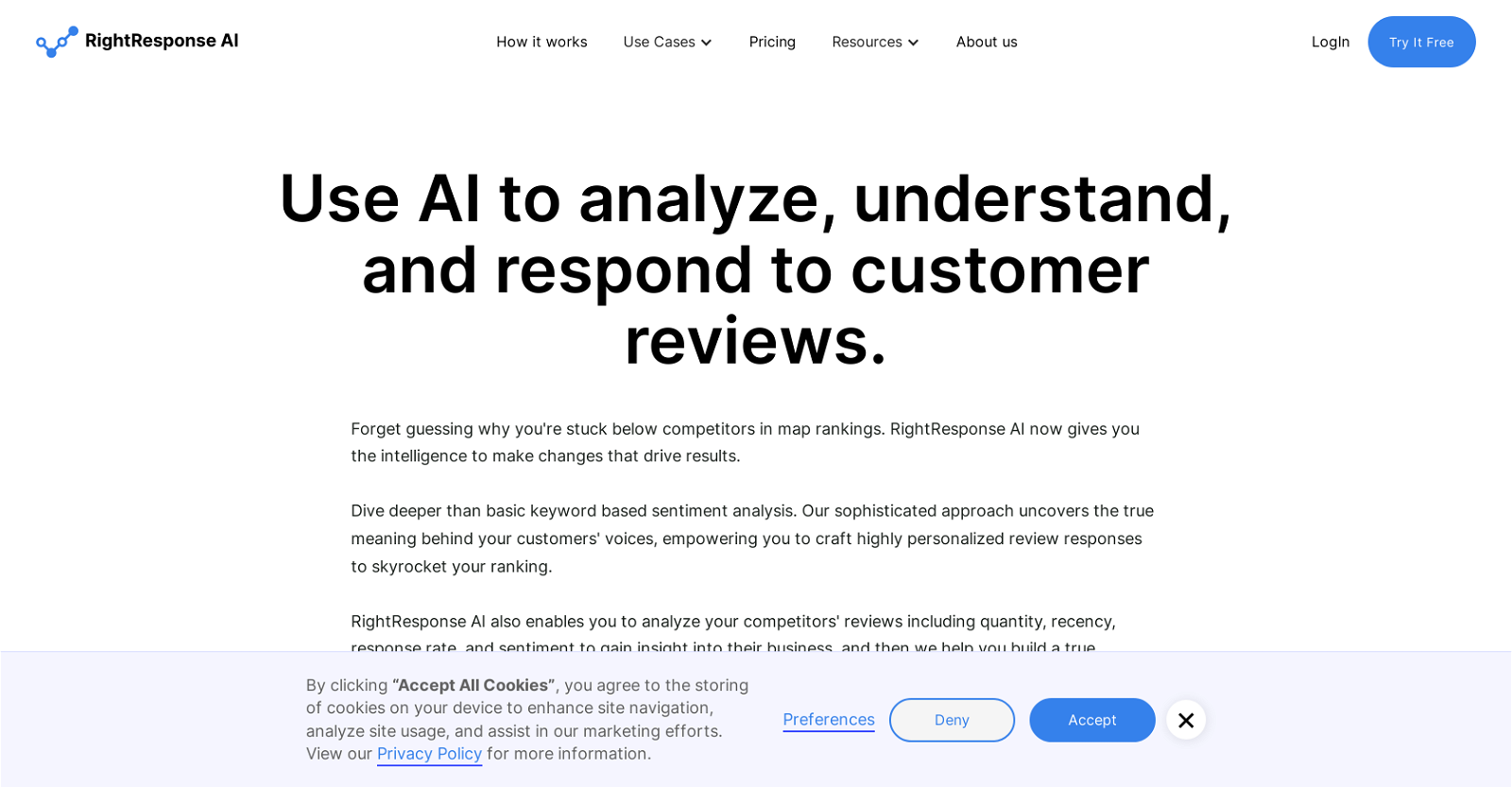 RightResponse AI website