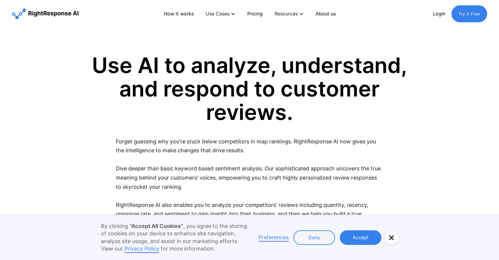 RightResponse AI website