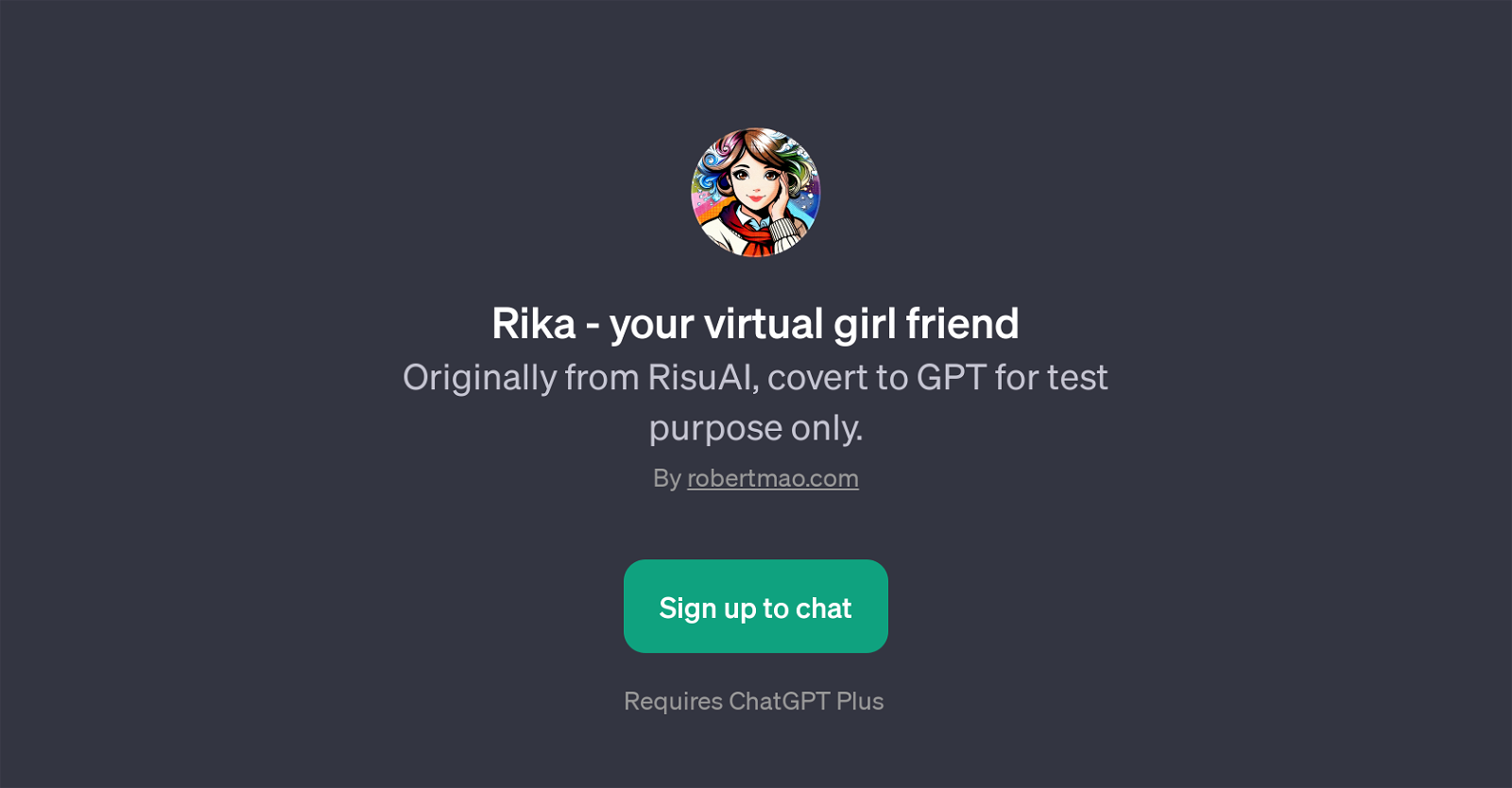 Rika - your virtual girl friend website