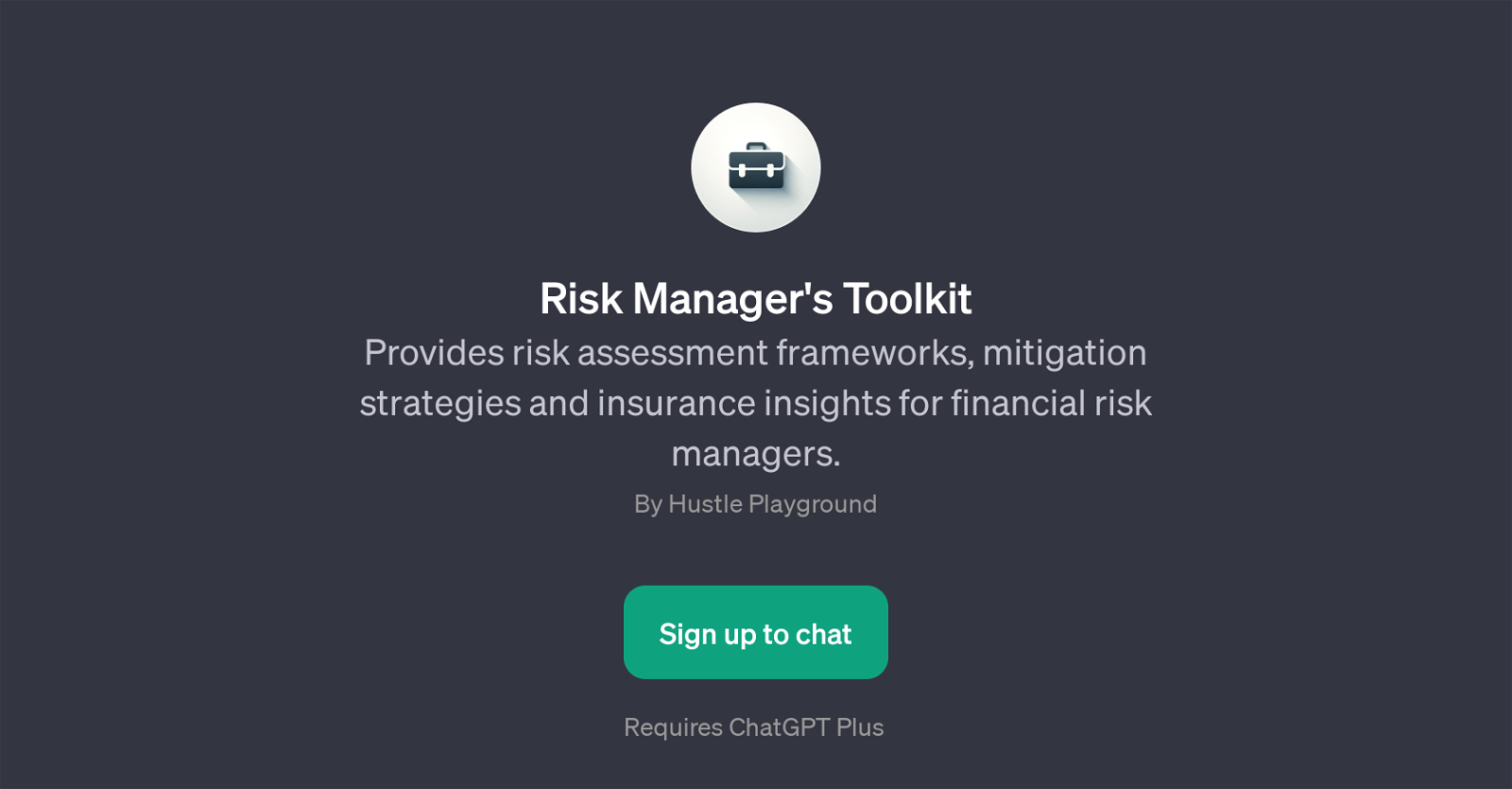 Risk Manager's Toolkit website