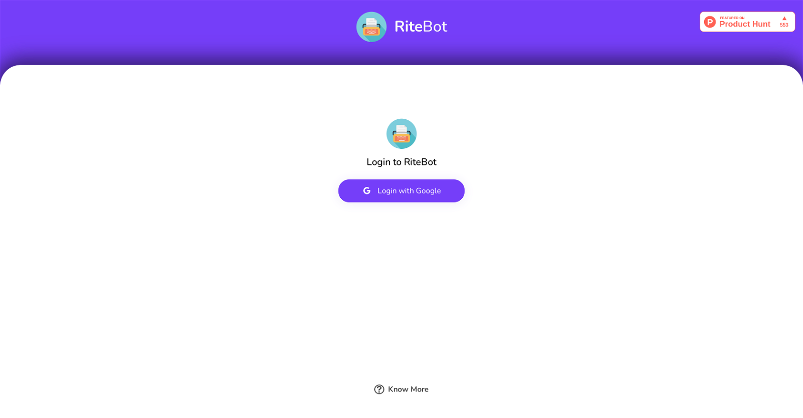 RiteBot website