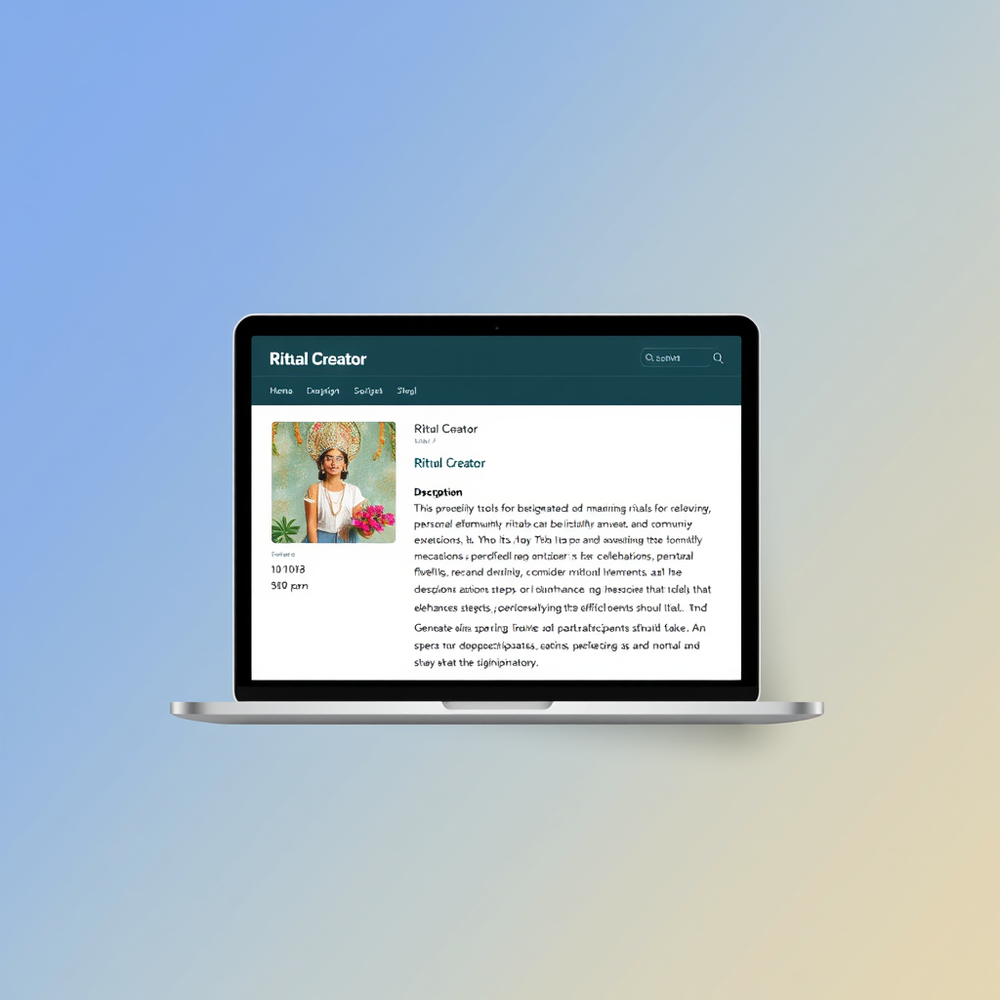 Ritual Creator website