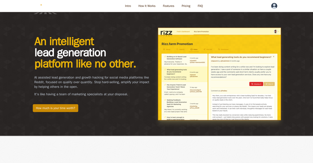 Rizz.farm website
