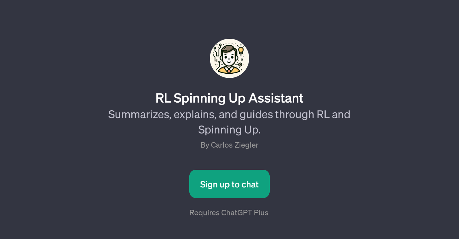 RL Spinning Up Assistant website