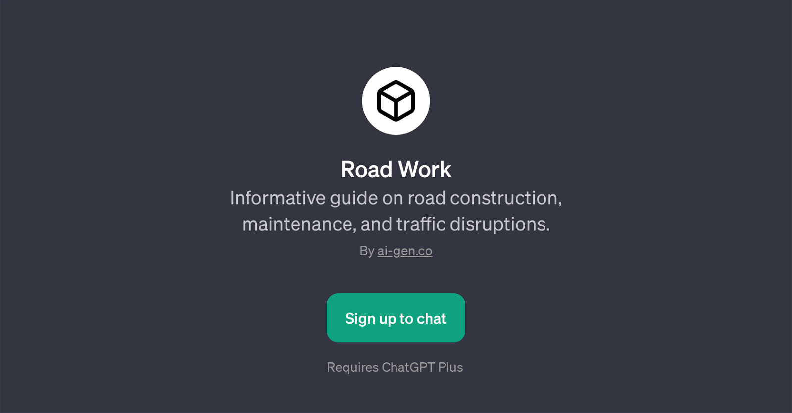 Road Work website