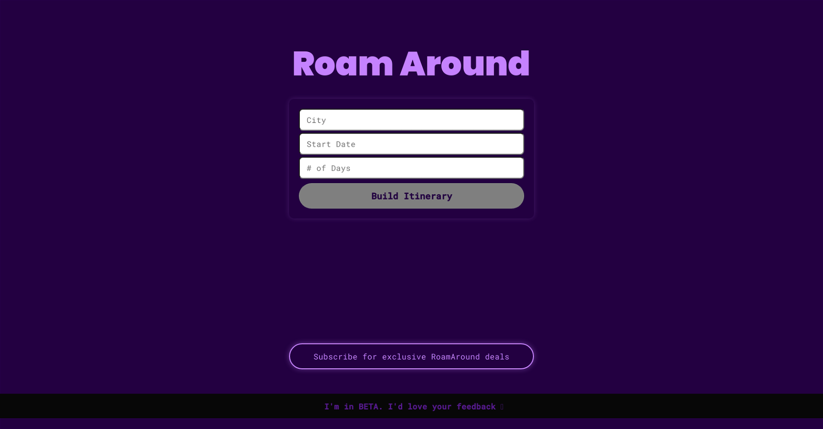 Roamaround website