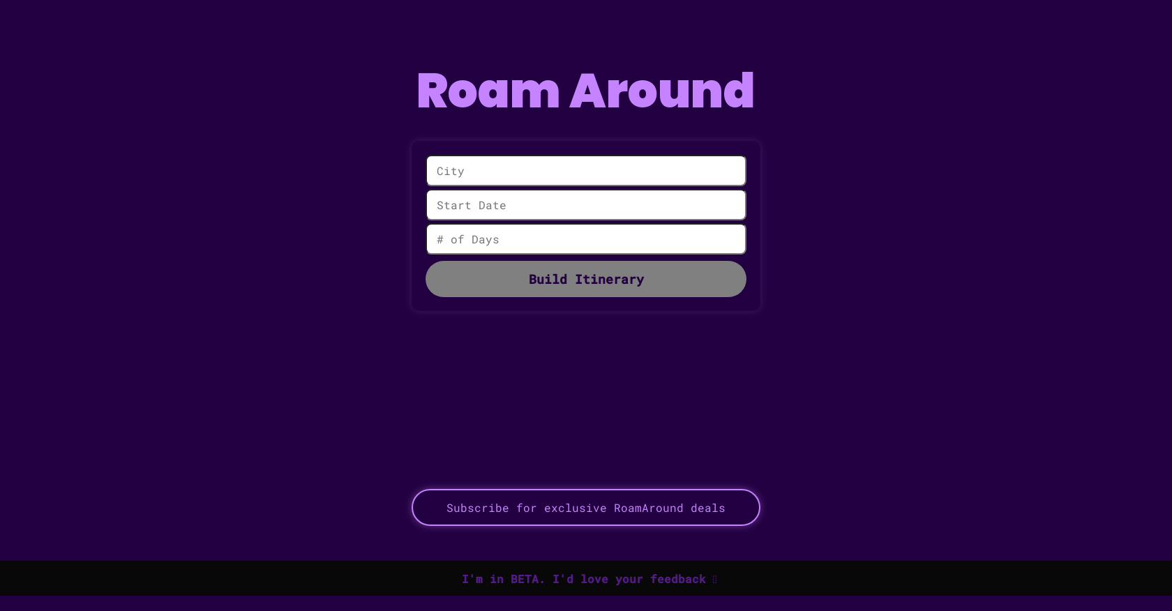 Roamaround website