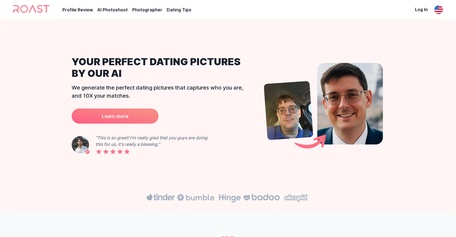 Roast Dating website