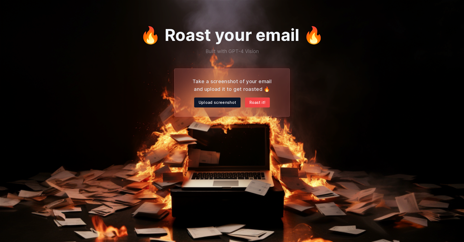 Roast Email website