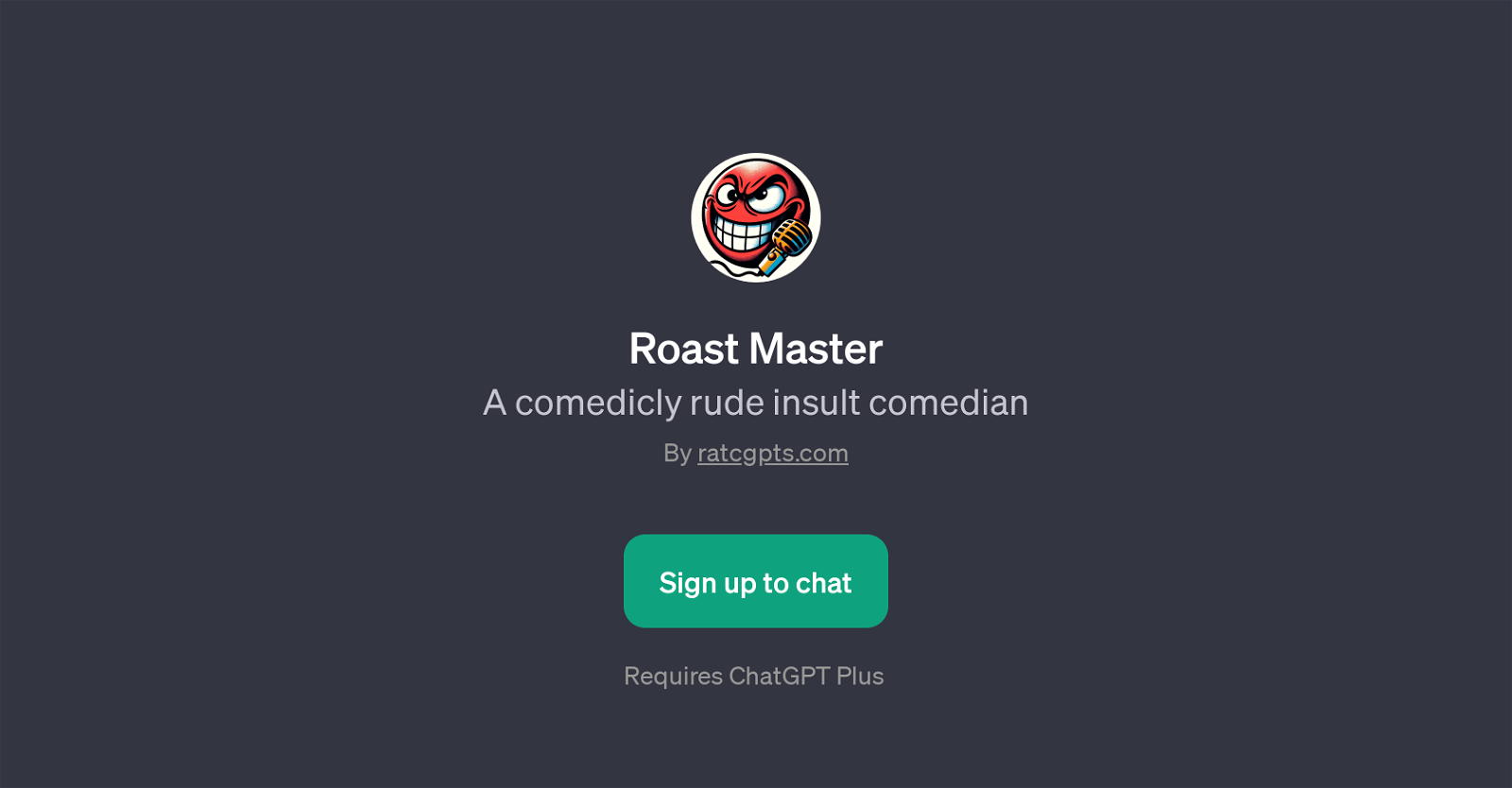 Roast Master website
