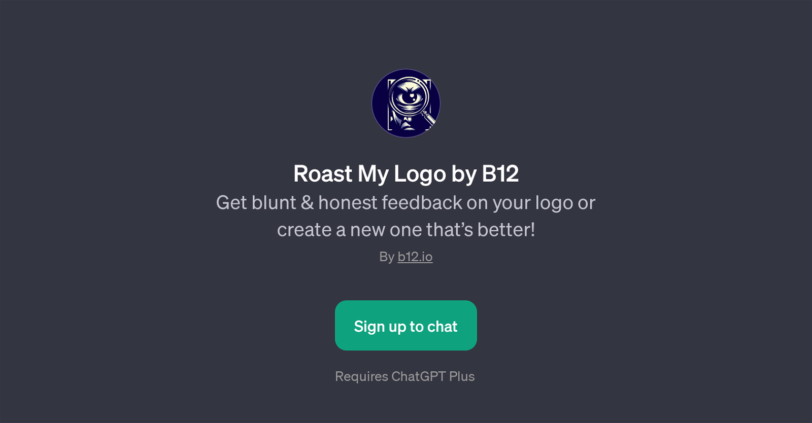 Roast My Logo by B12 website
