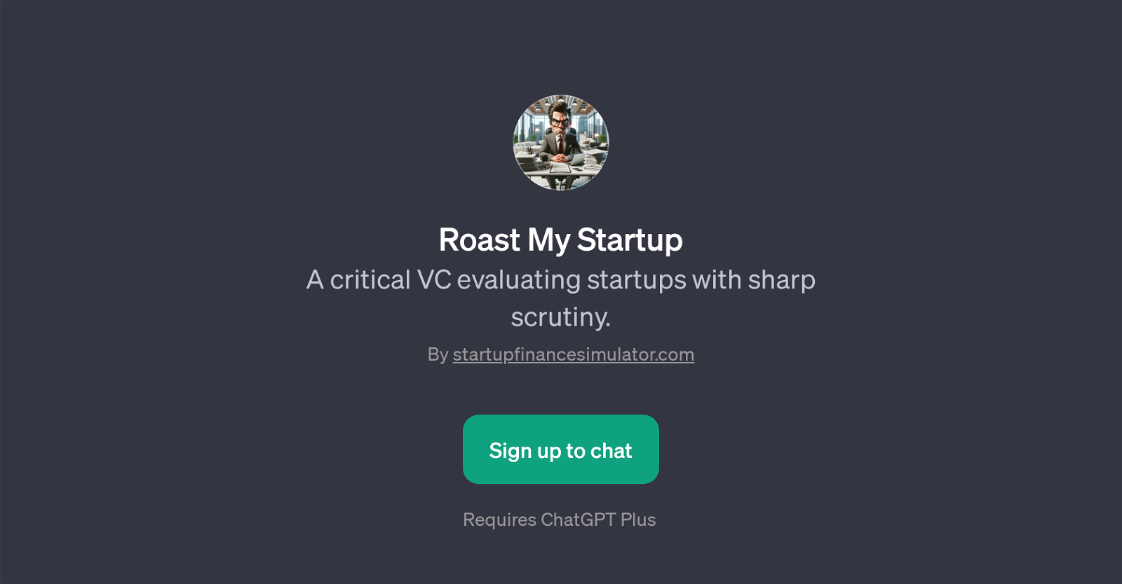 Roast My Startup website