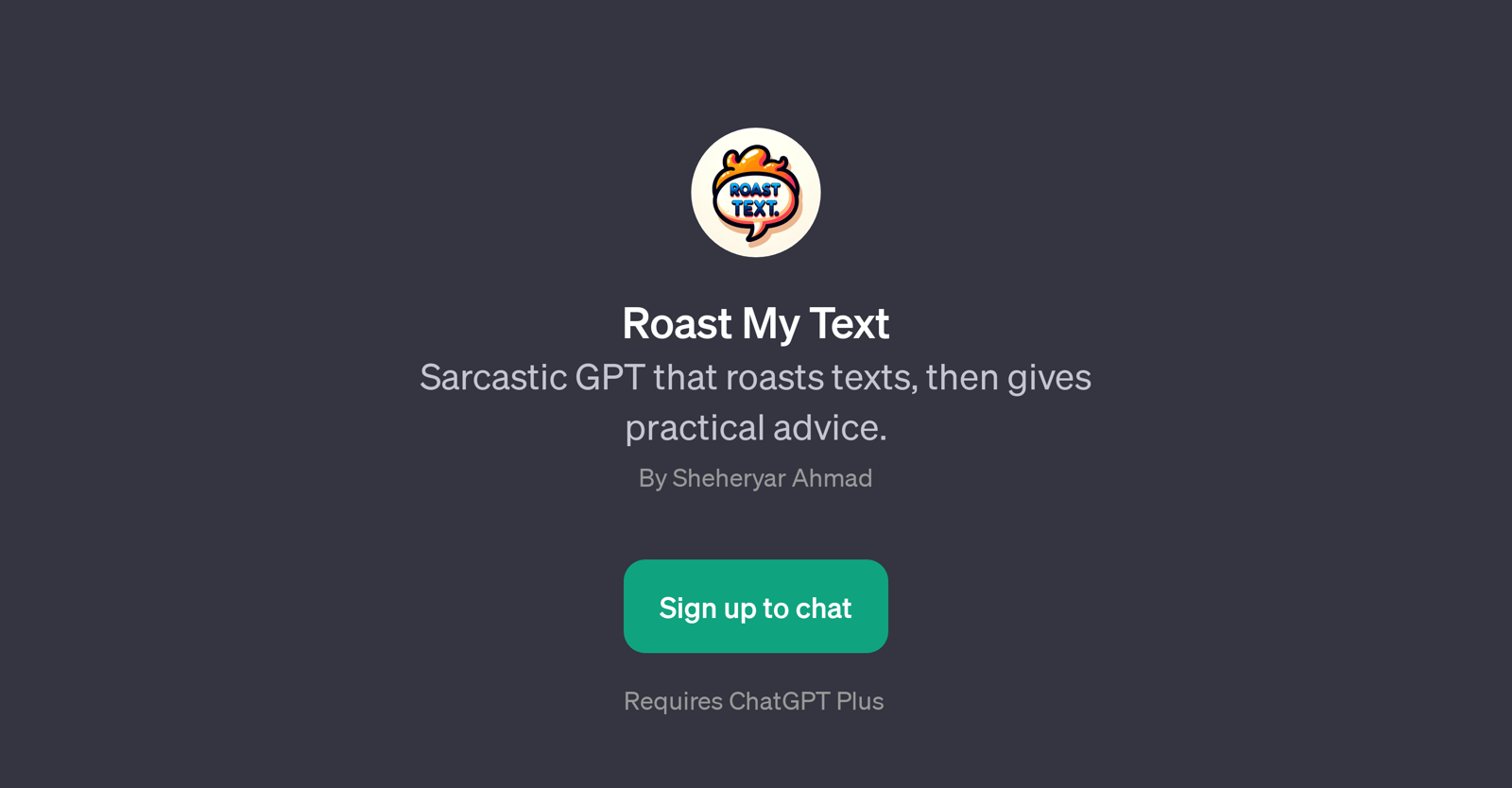 Roast My Text website