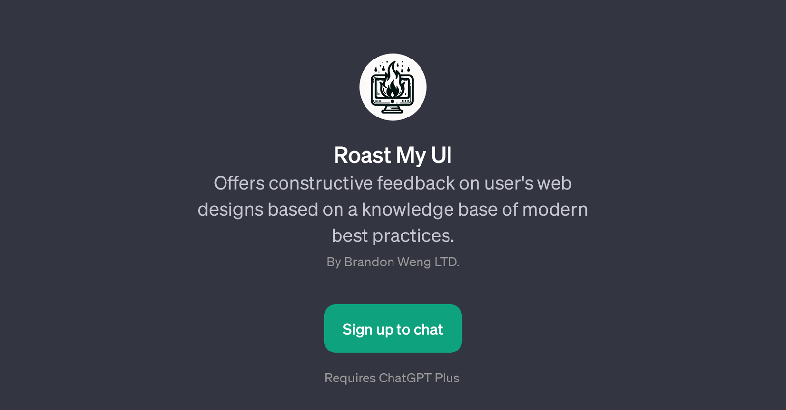 Roast My UI website