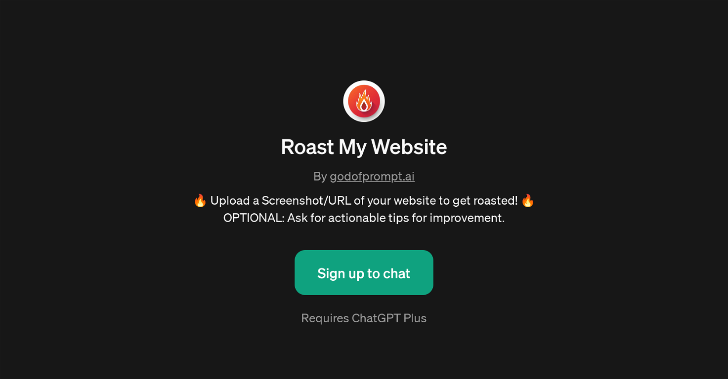Roast My Website website