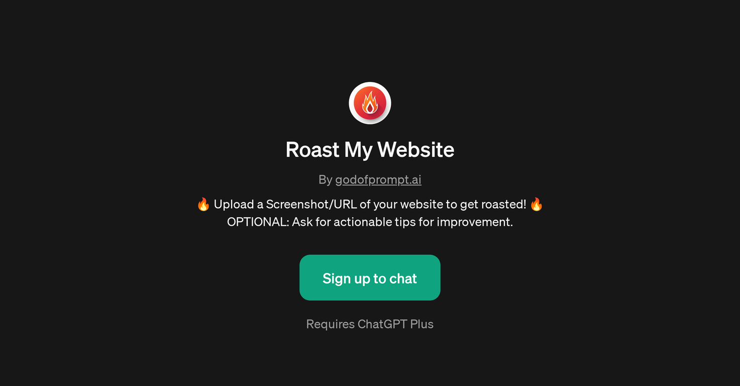 Roast My Website website