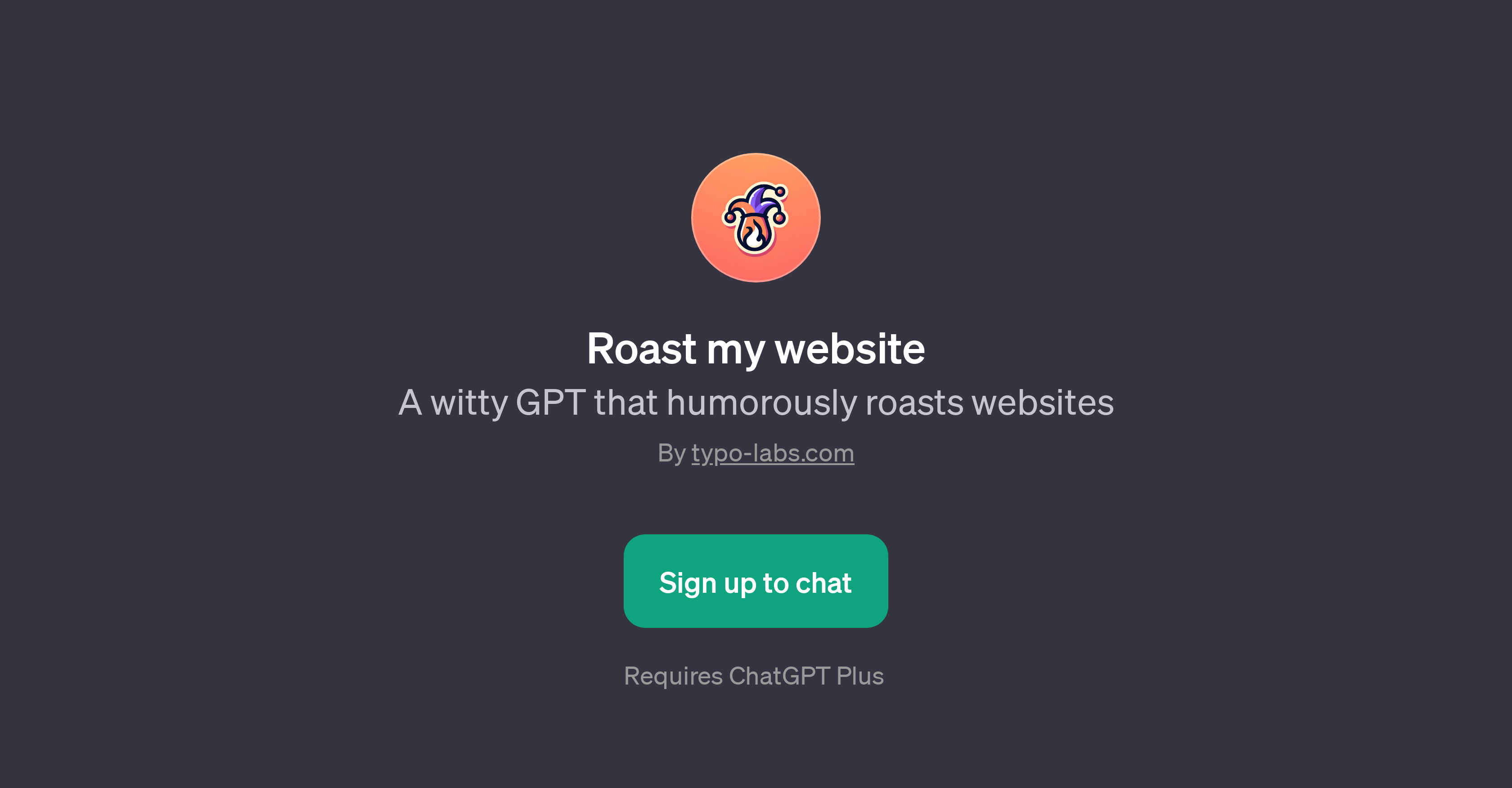 Roast my website website