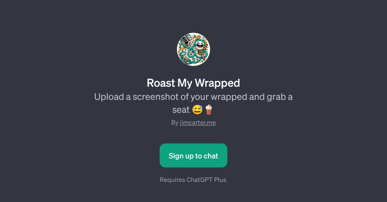Roast My Wrapped website