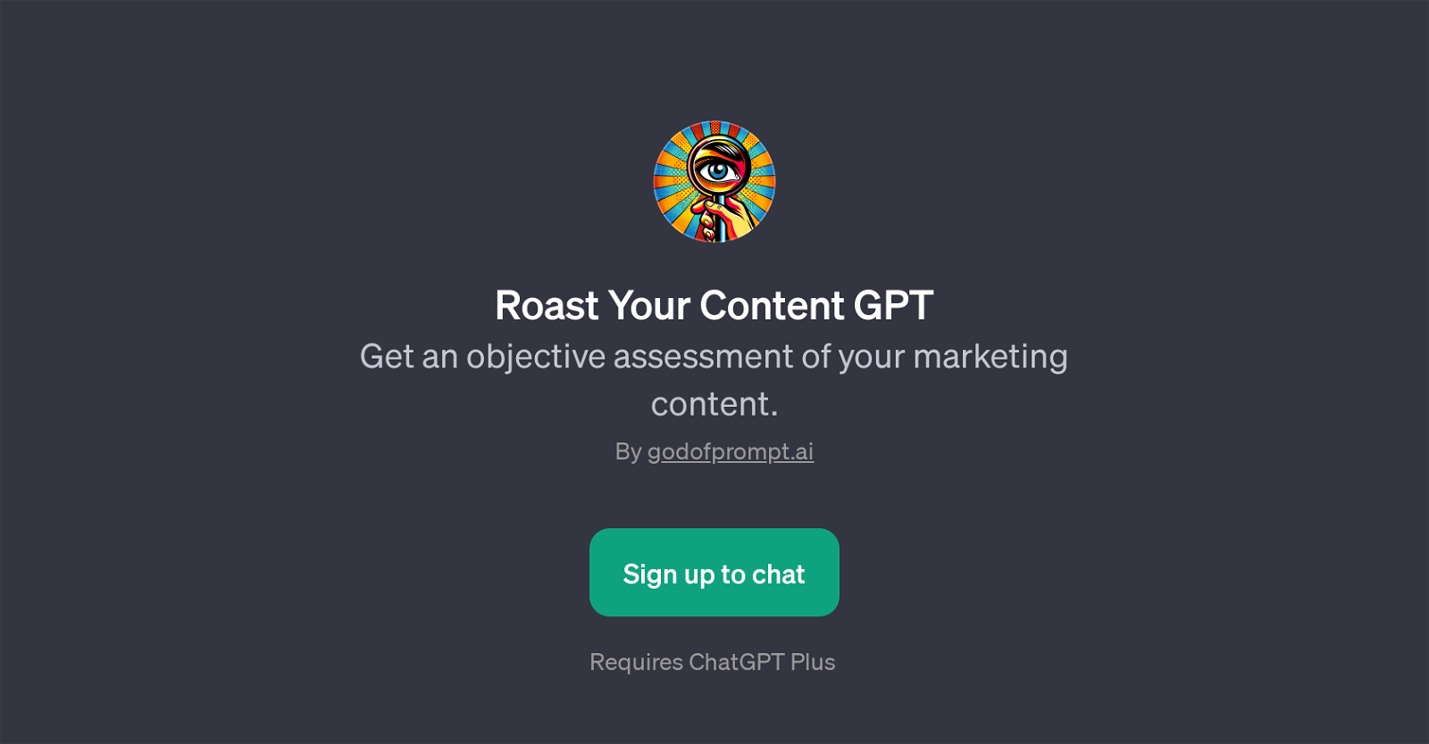 Roast Your Content GPT website