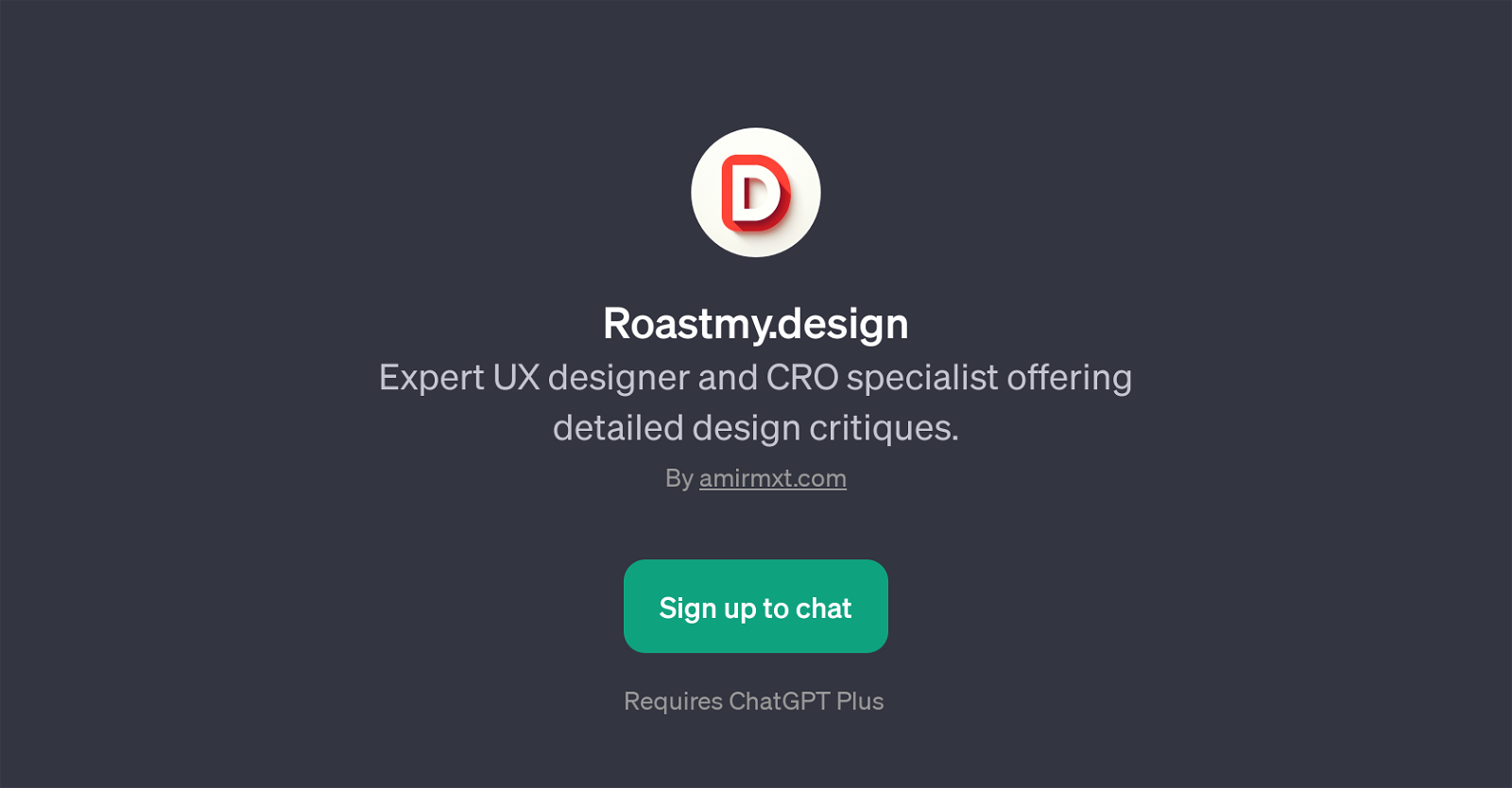 Roastmy.design website