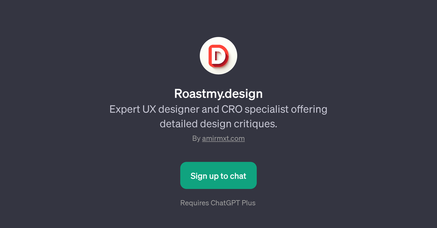 Roastmy.design website