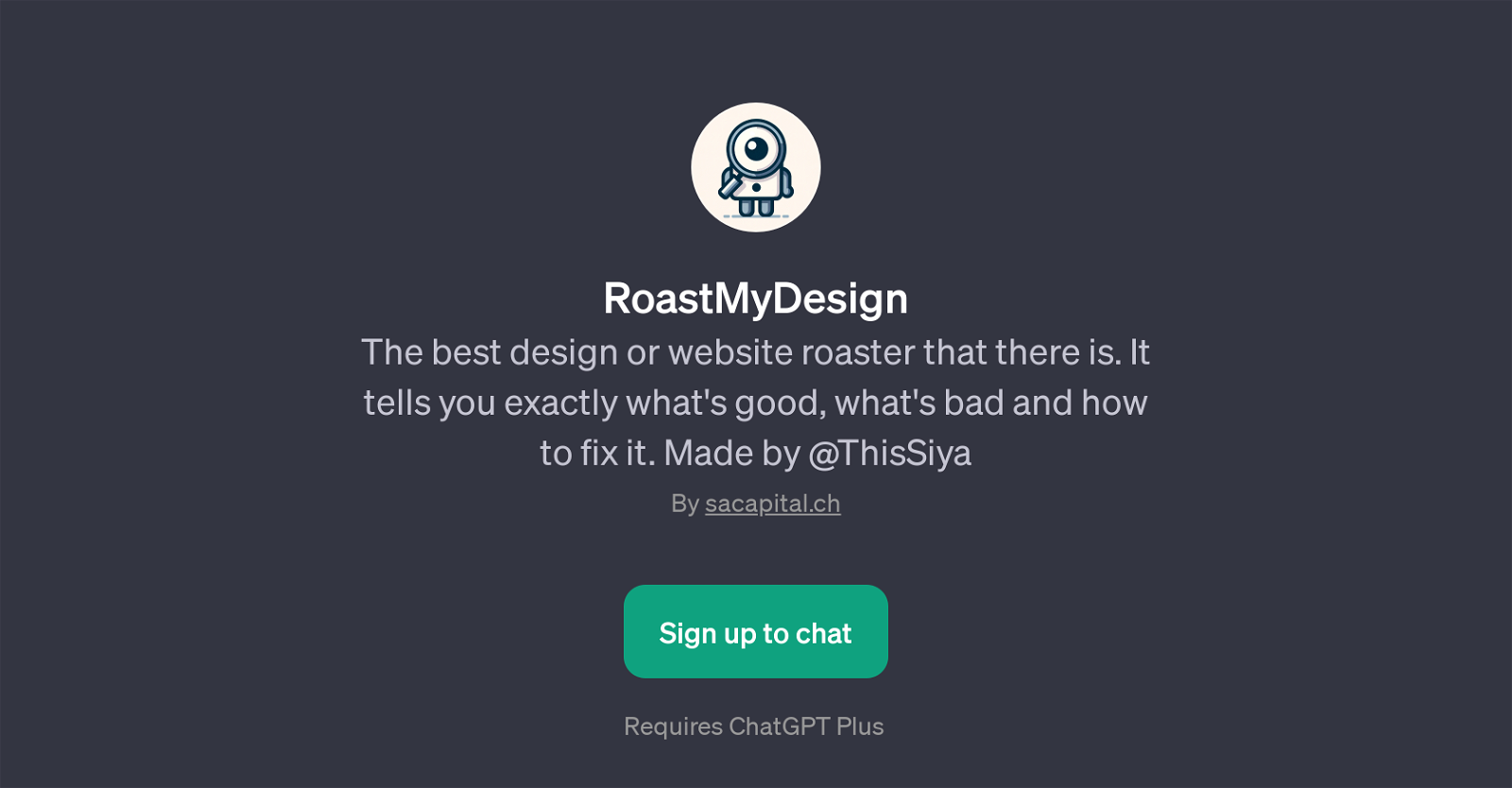 RoastMyDesign website