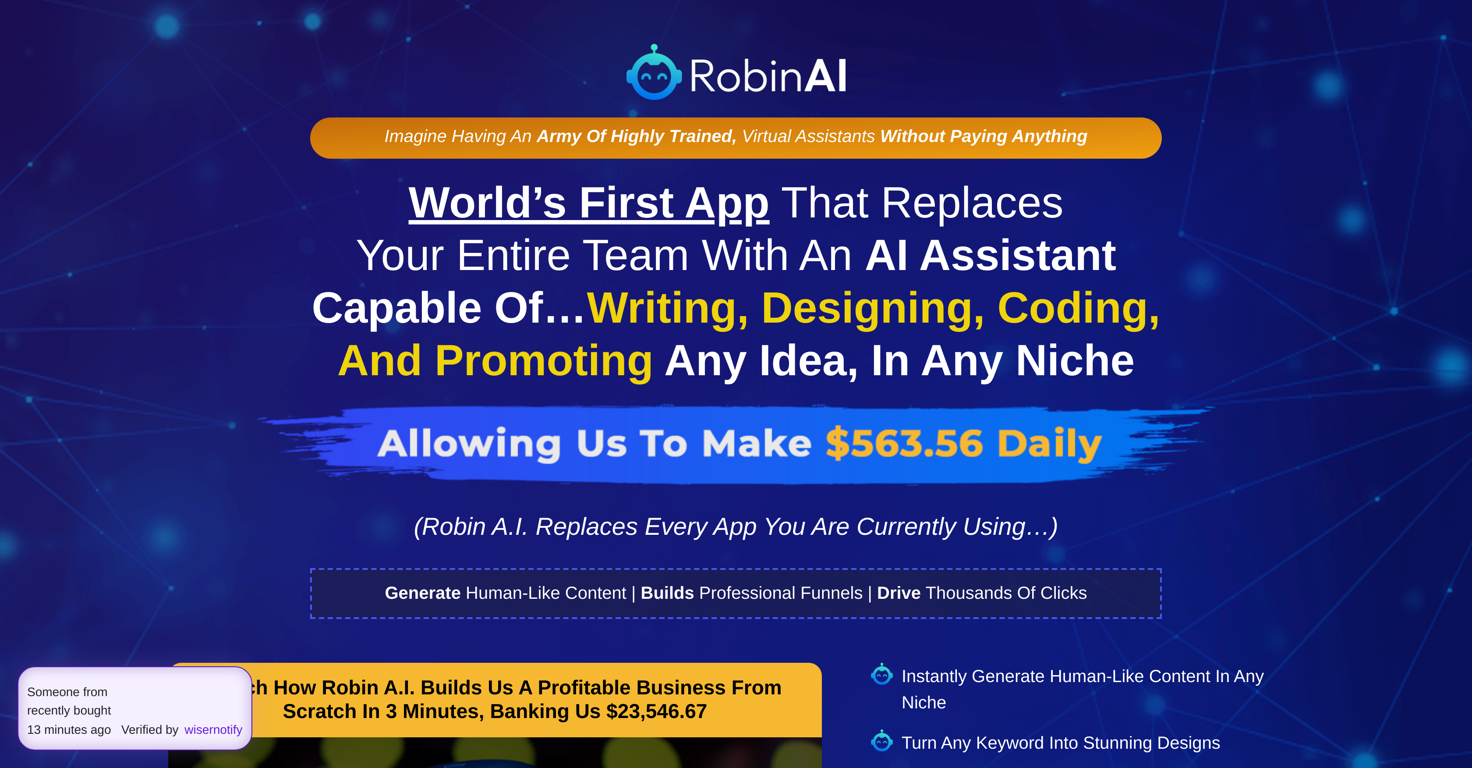 RobinAI website