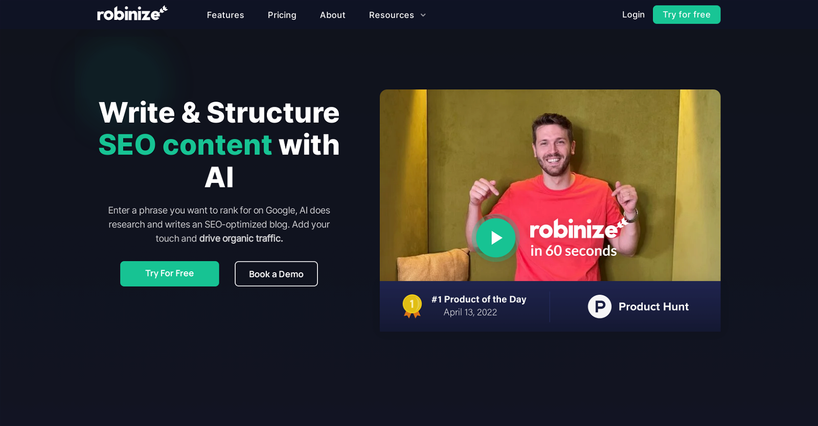 Robinize website