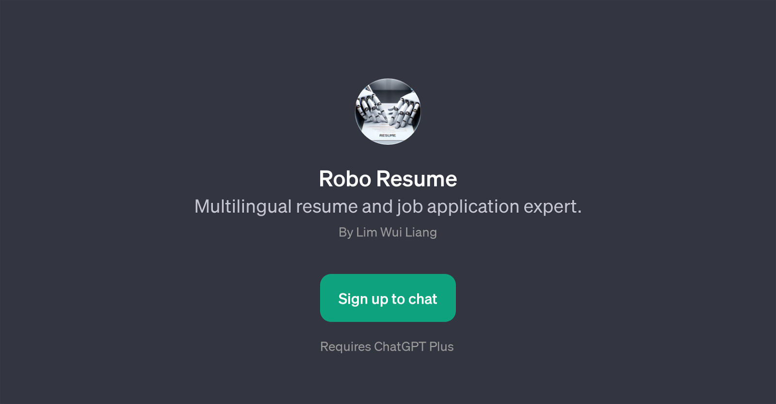 Robo Resume website