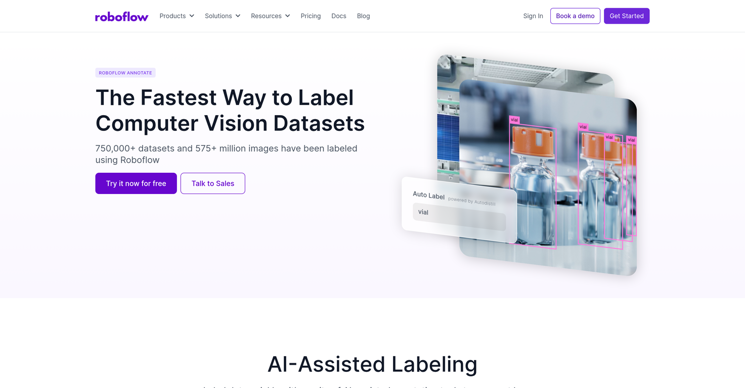 Roboflow Annotate website