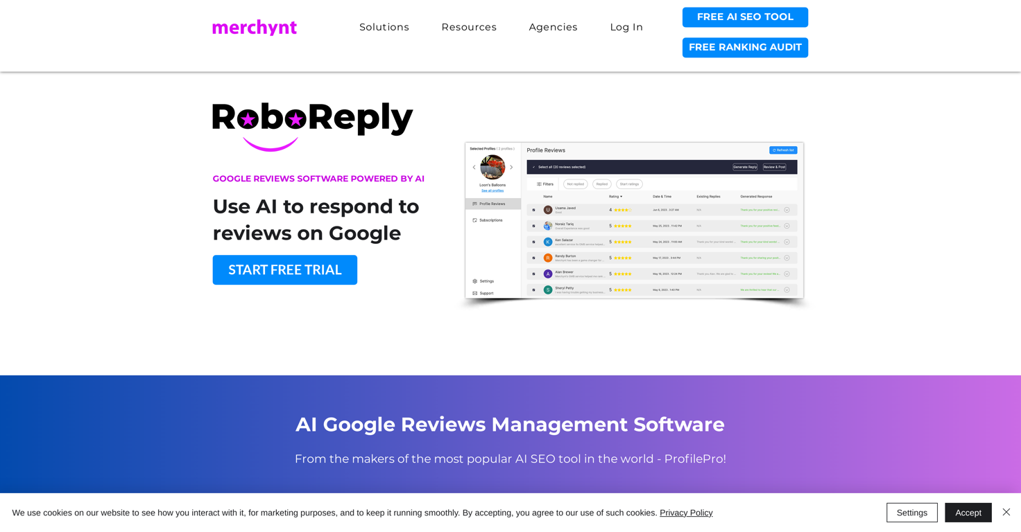 RoboReply website