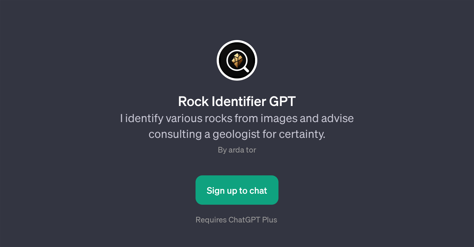 Rock Identifier GPT website