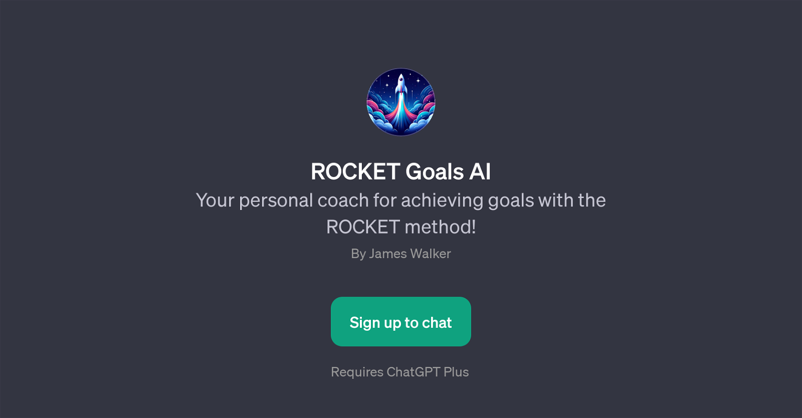 ROCKET Goals AI website