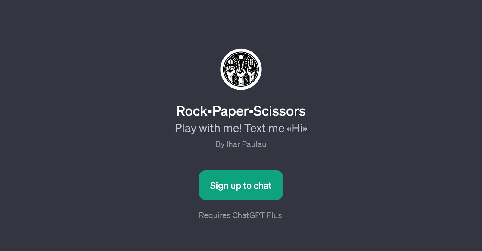 RockPaperScissors GPT website