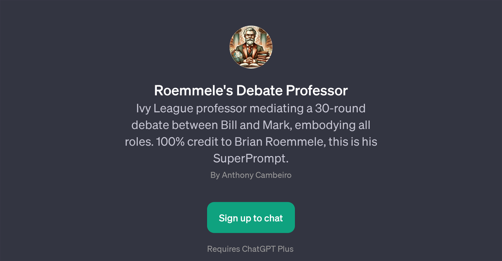 Roemmele's Debate Professor website