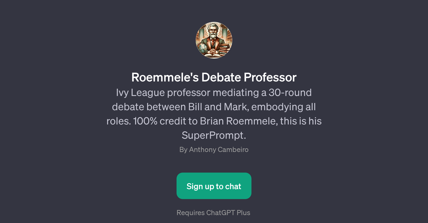 Roemmele's Debate Professor website