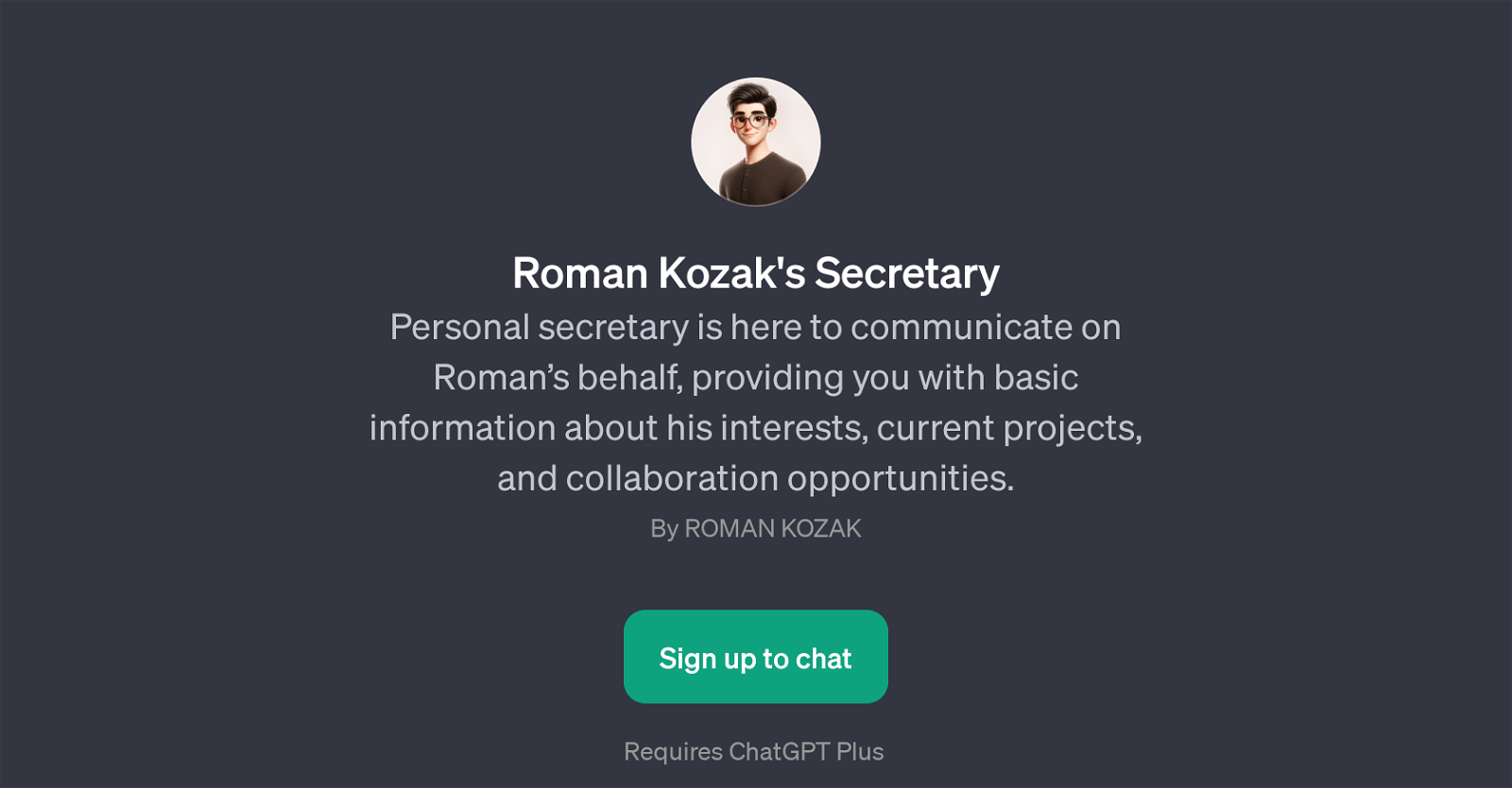 Roman Kozak's Secretary website