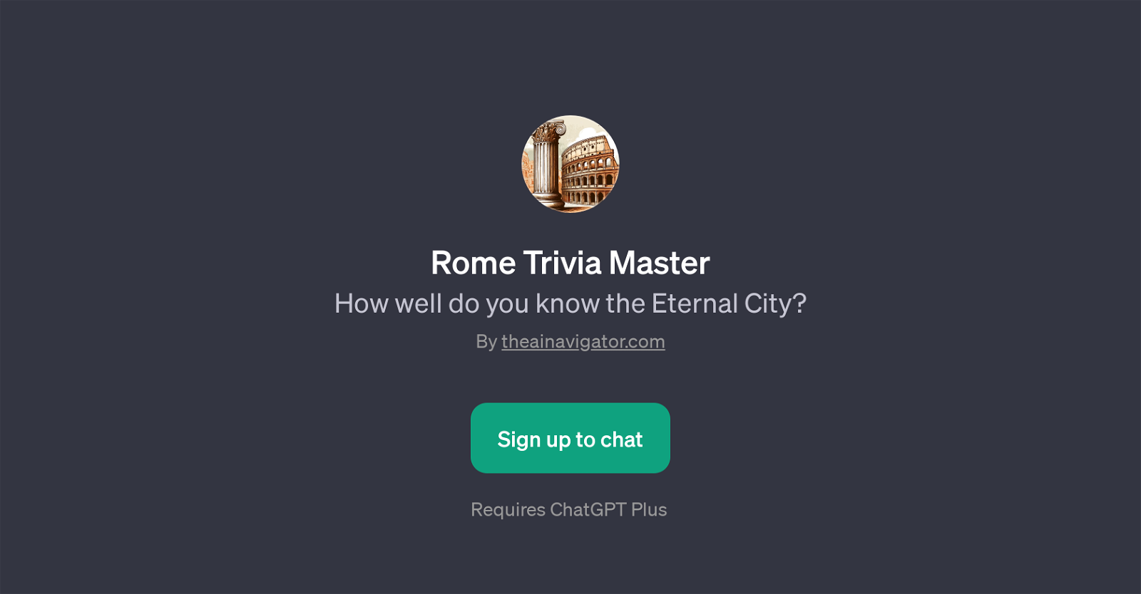 Rome Trivia Master website